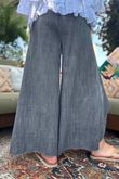 Frame Scoop Hem Pant Washed Charcoal
